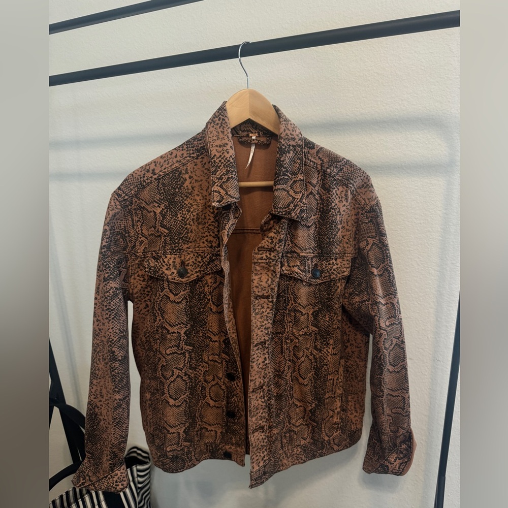 Free People Snakeskin Jacket